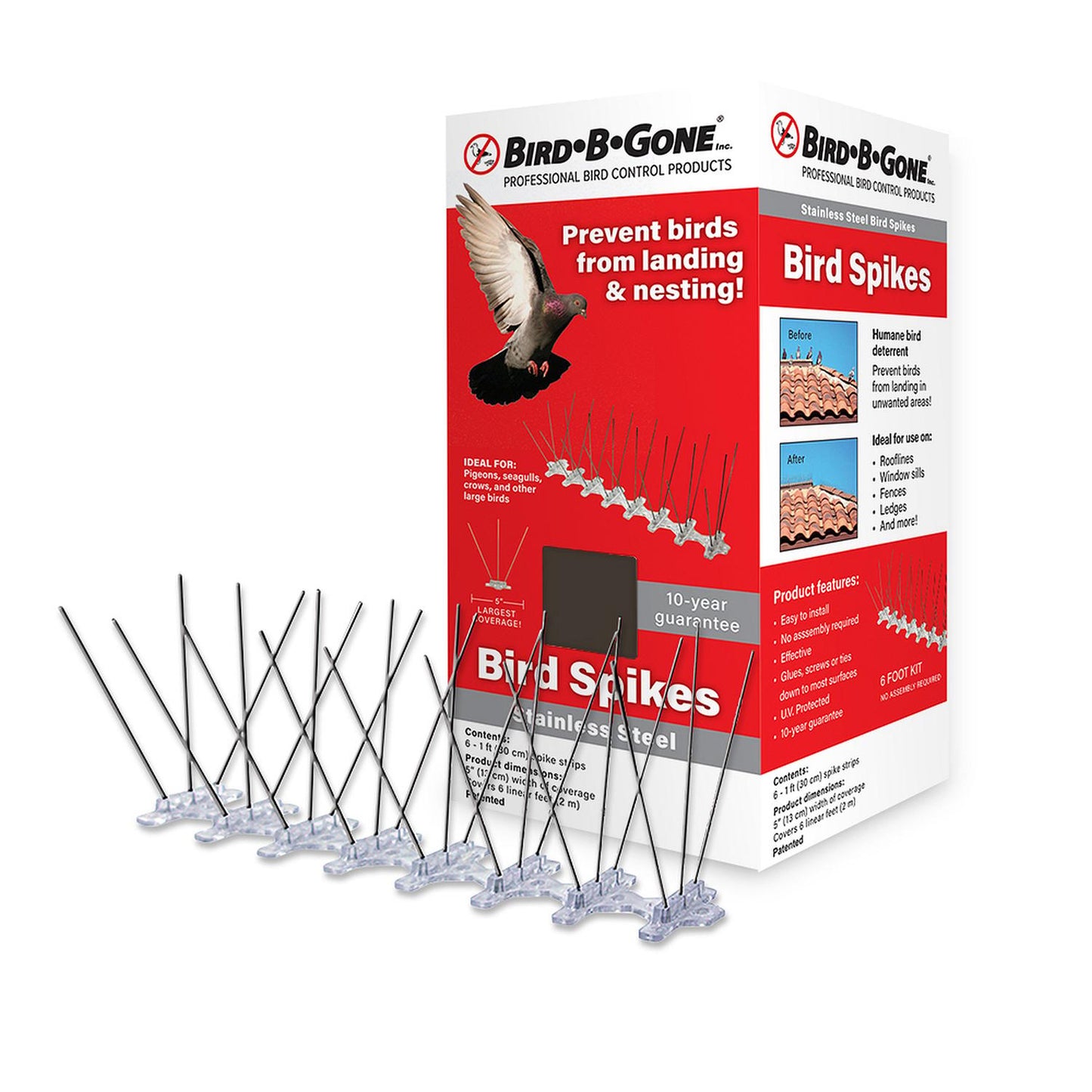  Bird-B-Gone Bird Repelling Spikes For Assorted Species