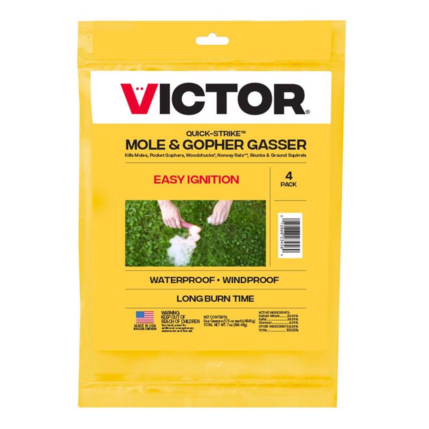  Victor Quick Strike Toxic Gasser Fog For Gophers And Moles 4 Pk