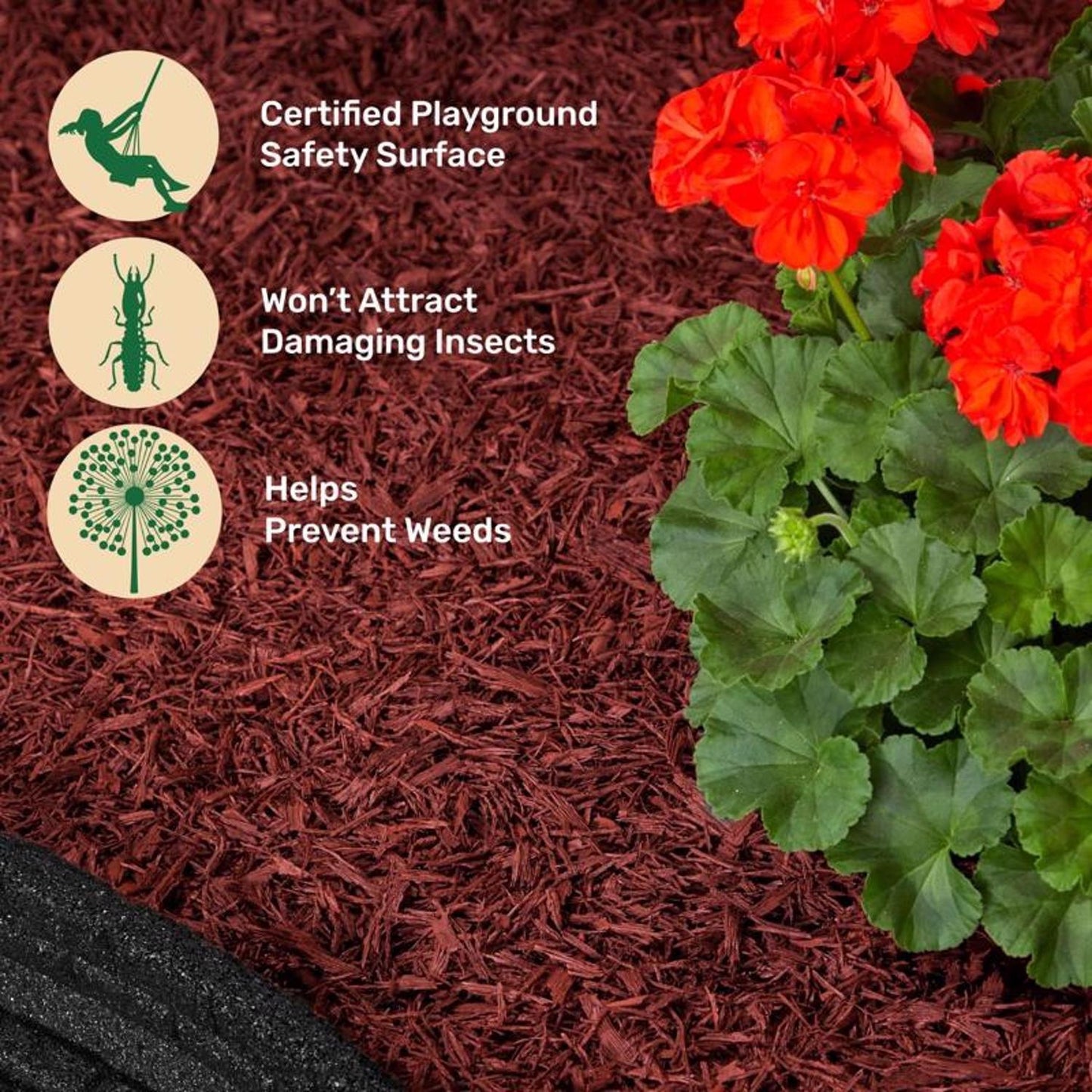  Ground Smart Red Shredded Rubber Mulch 0.8 Cu Ft
