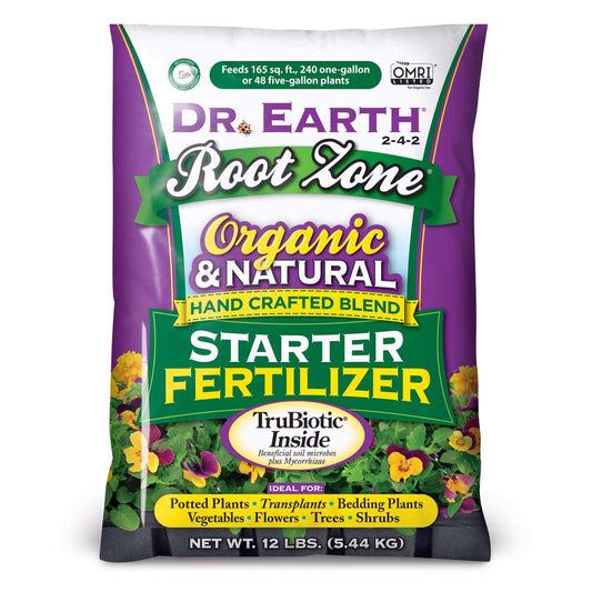  Dr. Earth Root Zone Organic All Purpose 2-4-2 Plant Fertilizer 12 Lb