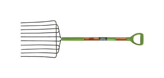  Ames 10 Tine Steel Ensilage Fork 30 In. Wood Handle