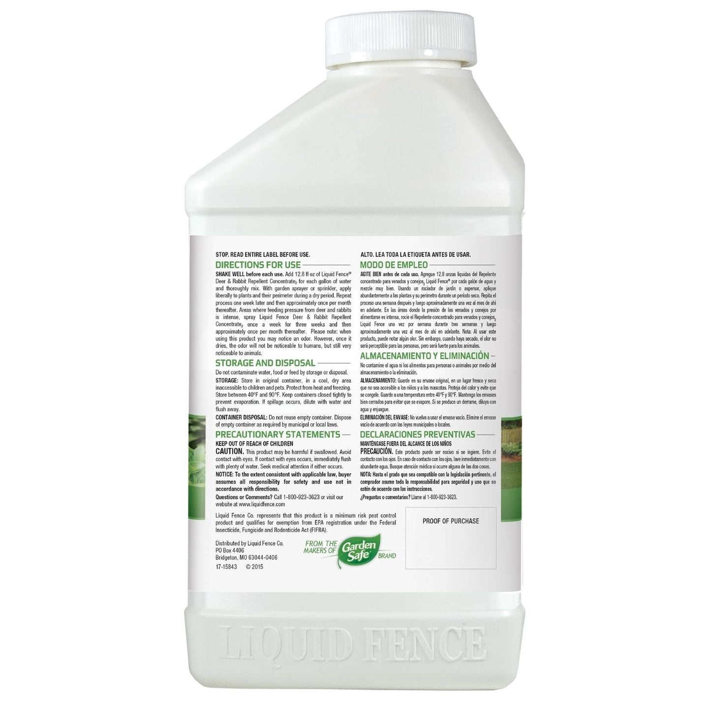  Liquid Fence Animal Repellent Liquid For Deer And Rabbits 32 Oz