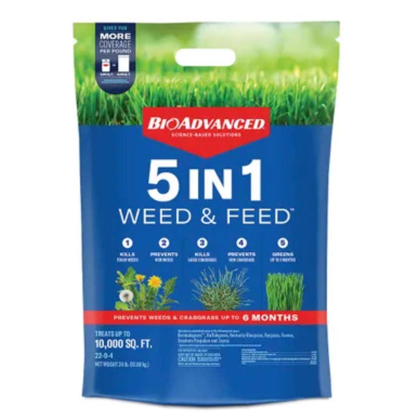  BioAdvanced Weed & Feed Lawn Fertilizer For All Grasses 10000 Sq Ft