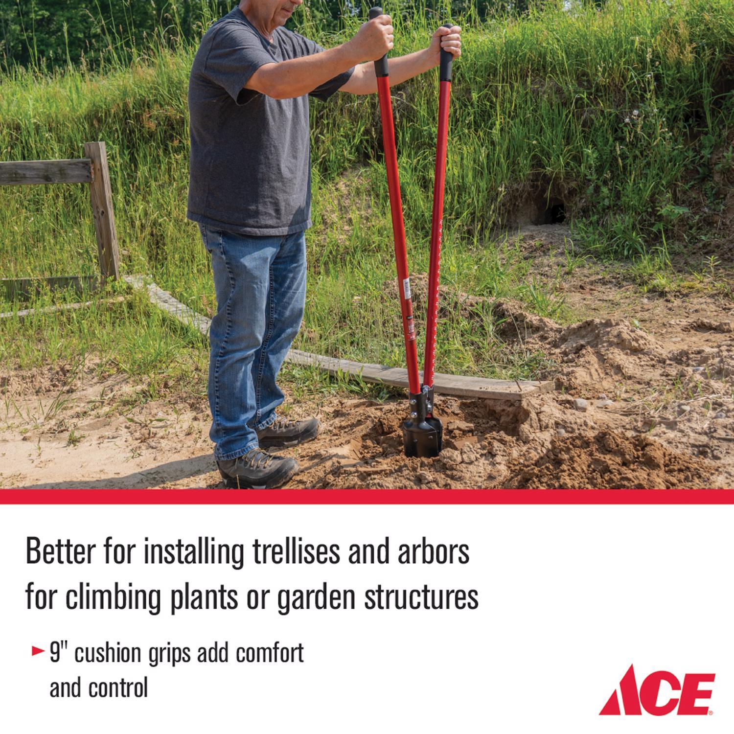 Ace 57 In. Steel Atlas Pattern Post Hole Digger Fiberglass Handle