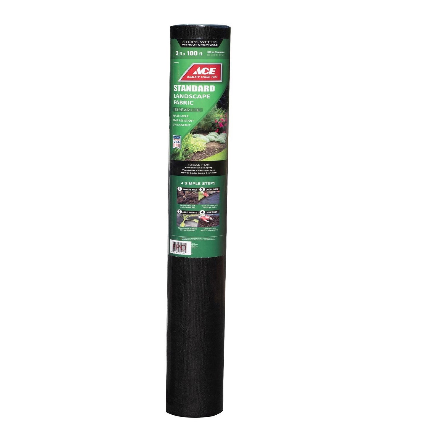  Ace 3 Ft. W X 100 Ft. L Polypropylene Landscape Fabric