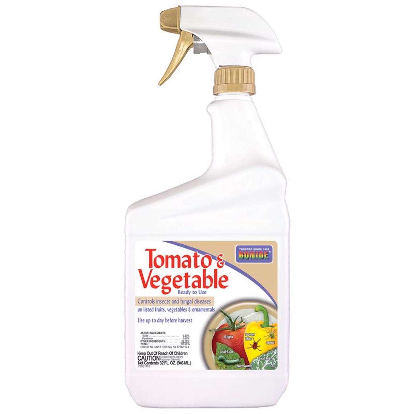  Bonide Tomato & Vegetable 3 In 1 Organic 3 In 1 Garden Insect Spray Liquid 32 Oz