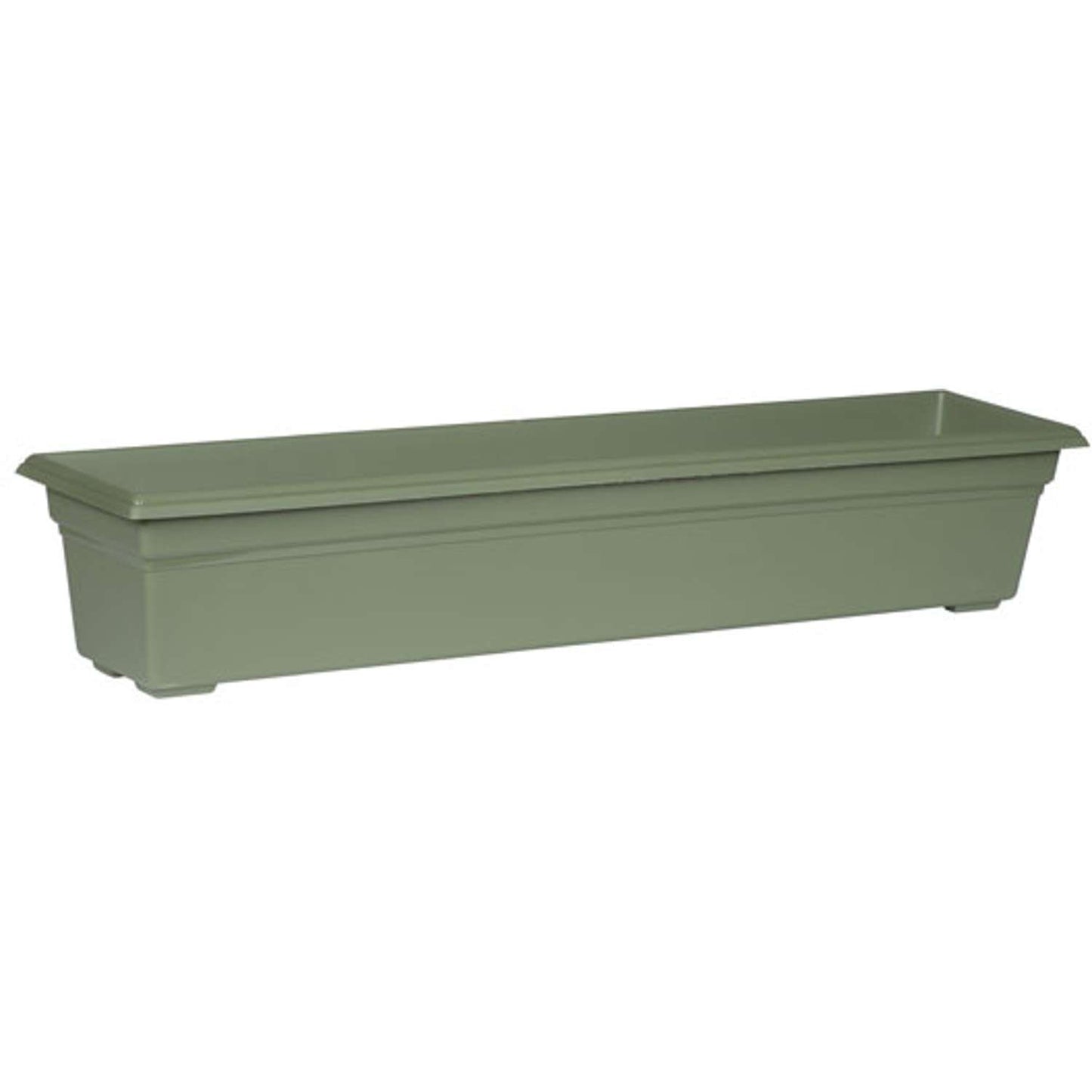  Novelty 6.4 In. H X 35.8 In. W X 8 In. D Plastic Countryside Flowerbox Flower Box Sage