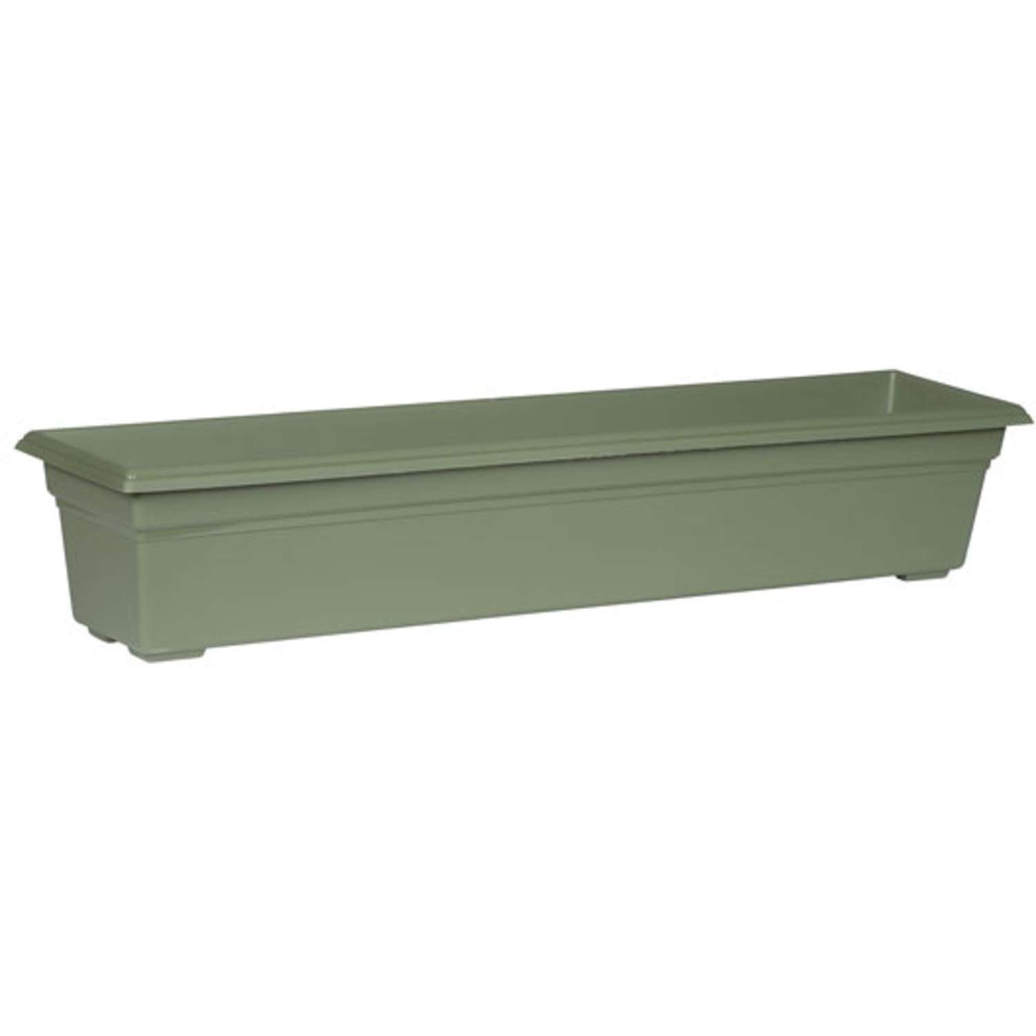  Novelty 6.4 In. H X 35.8 In. W X 8 In. D Plastic Countryside Flowerbox Flower Box Sage