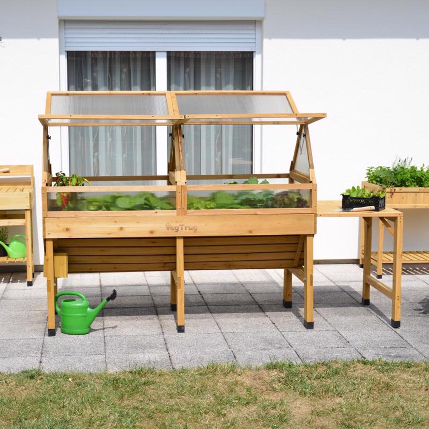  VegTrug Cold Frame Natural 71 In. W X 30 In. D X 26 In. H Raised Bed Greenhouse