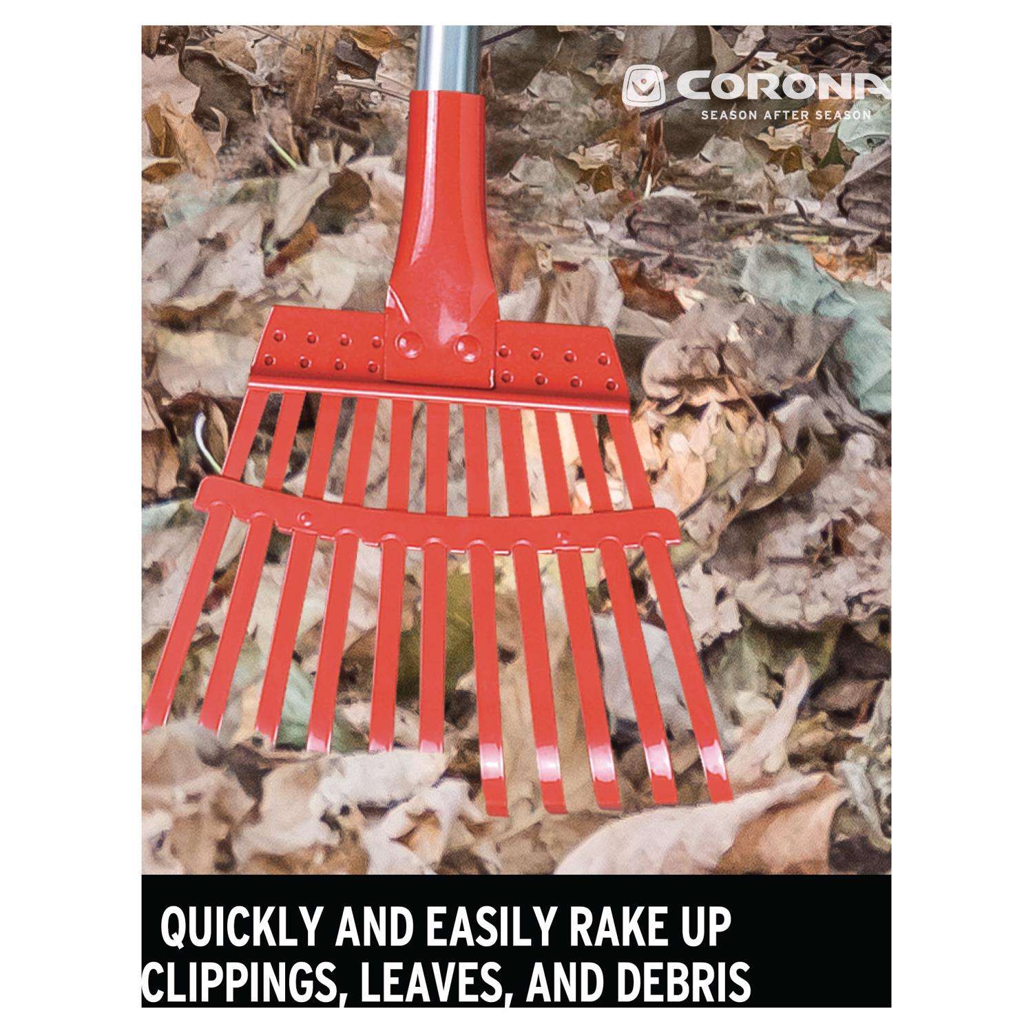  Corona 60.5 In. 11 Tine Steel Shrub Rake Aluminum Handle