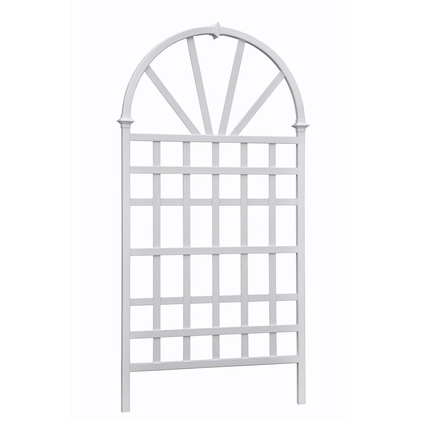  Vita Athens 77.25 In. H White Vinyl Garden Trellis