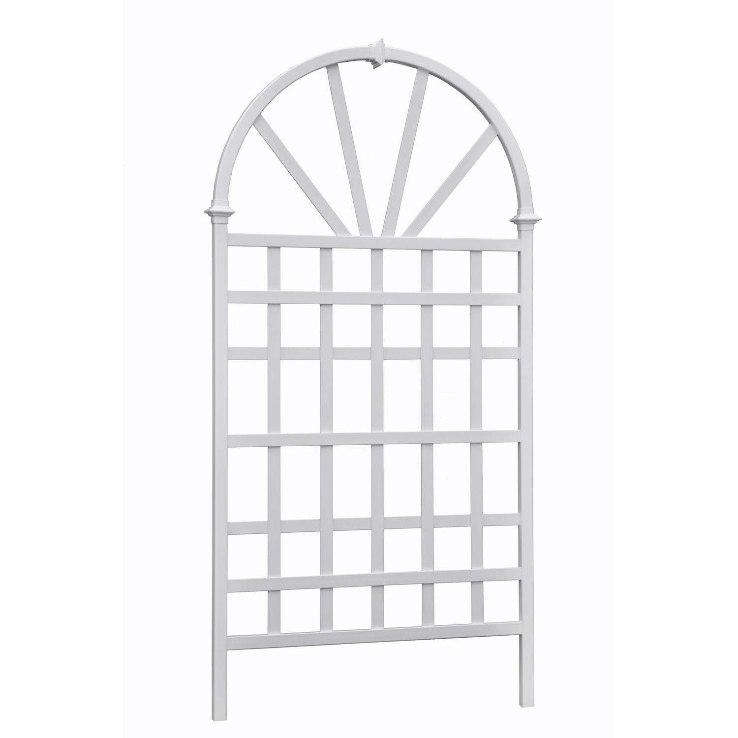  Vita Athens 77.25 In. H White Vinyl Garden Trellis