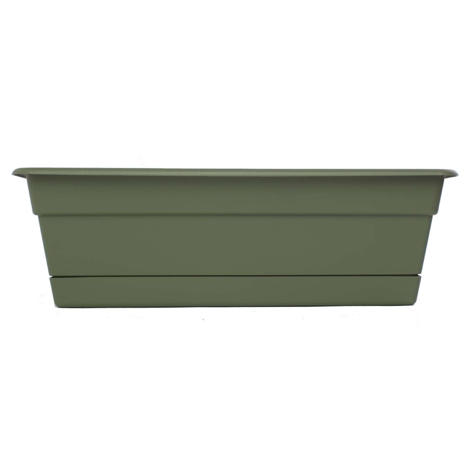  Bloem Dura Cotta 5.75 In. H X 24 In. W X 7.5 In. D Plastic Window Box Green