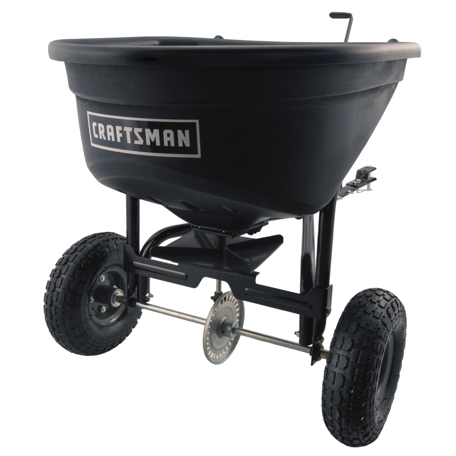  Craftsman 10 Ft. W Tow Broadcast Spreader For Fertilizer 110 Lb