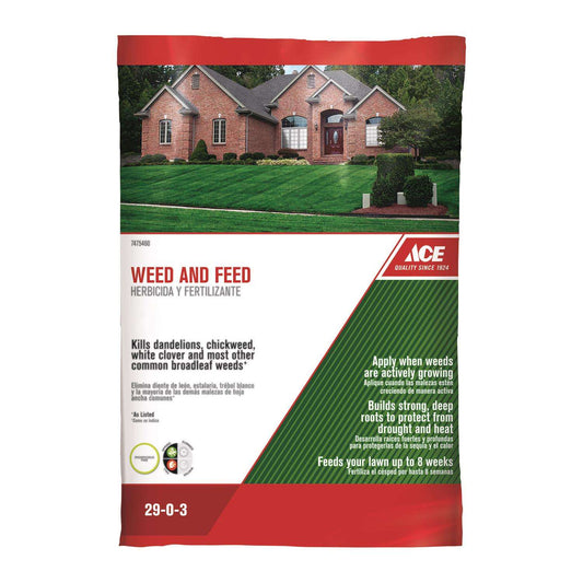  Ace Weed & Feed Lawn Fertilizer For All Grasses 5000 Sq Ft
