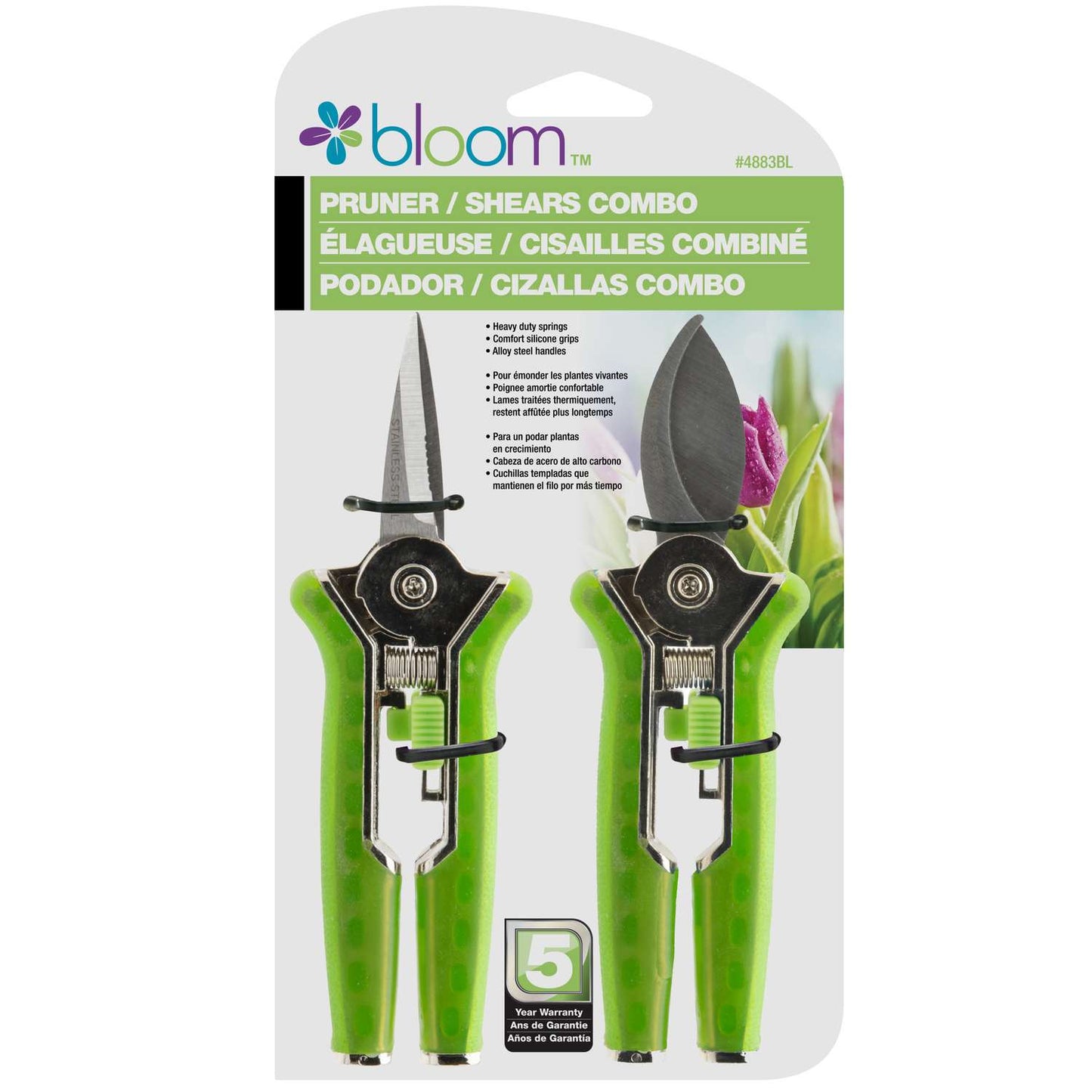  Bloom 4 In. Carbon Steel Straight Edge Pruner Set