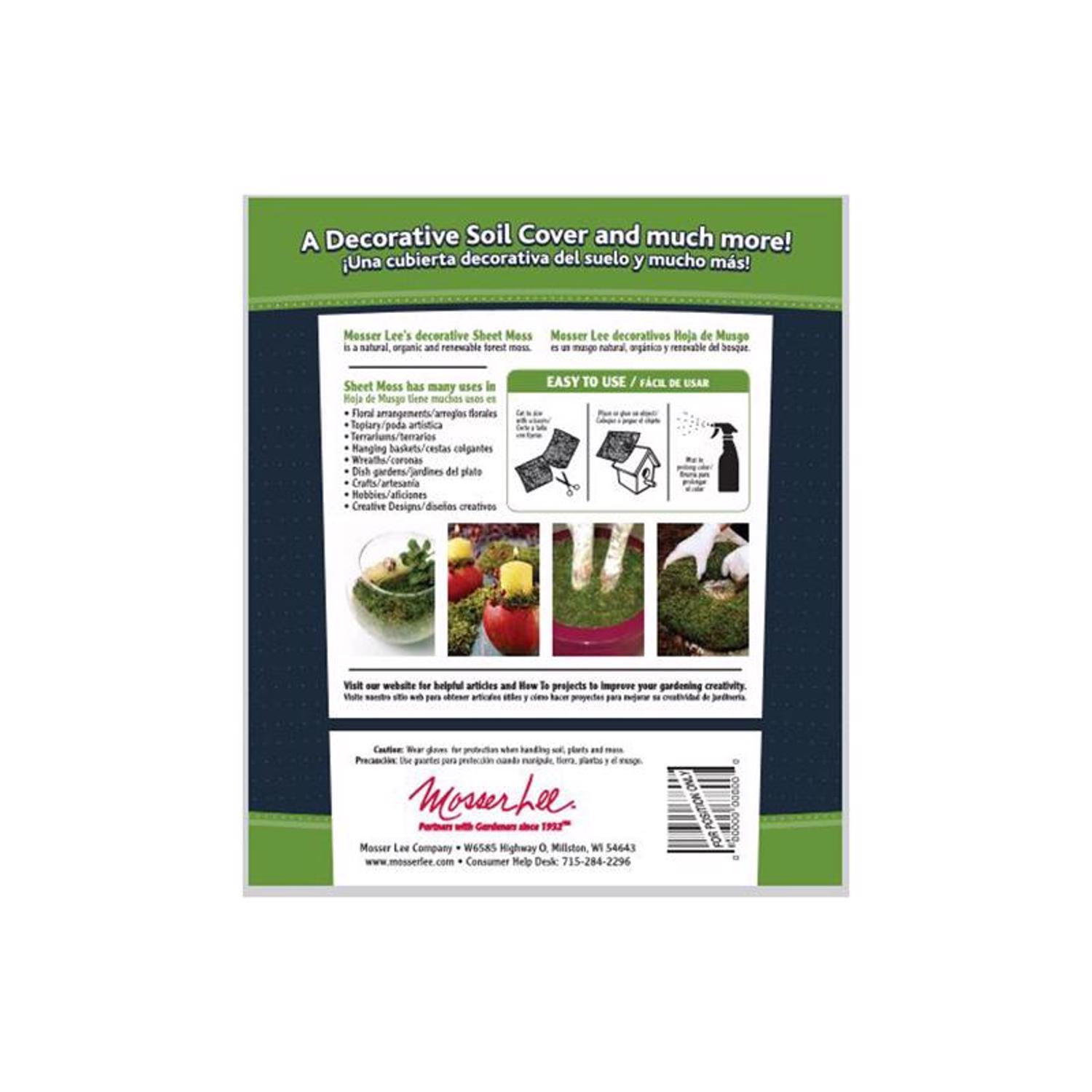  Mosser Lee Organic Green Sheet Moss 325 Sq In