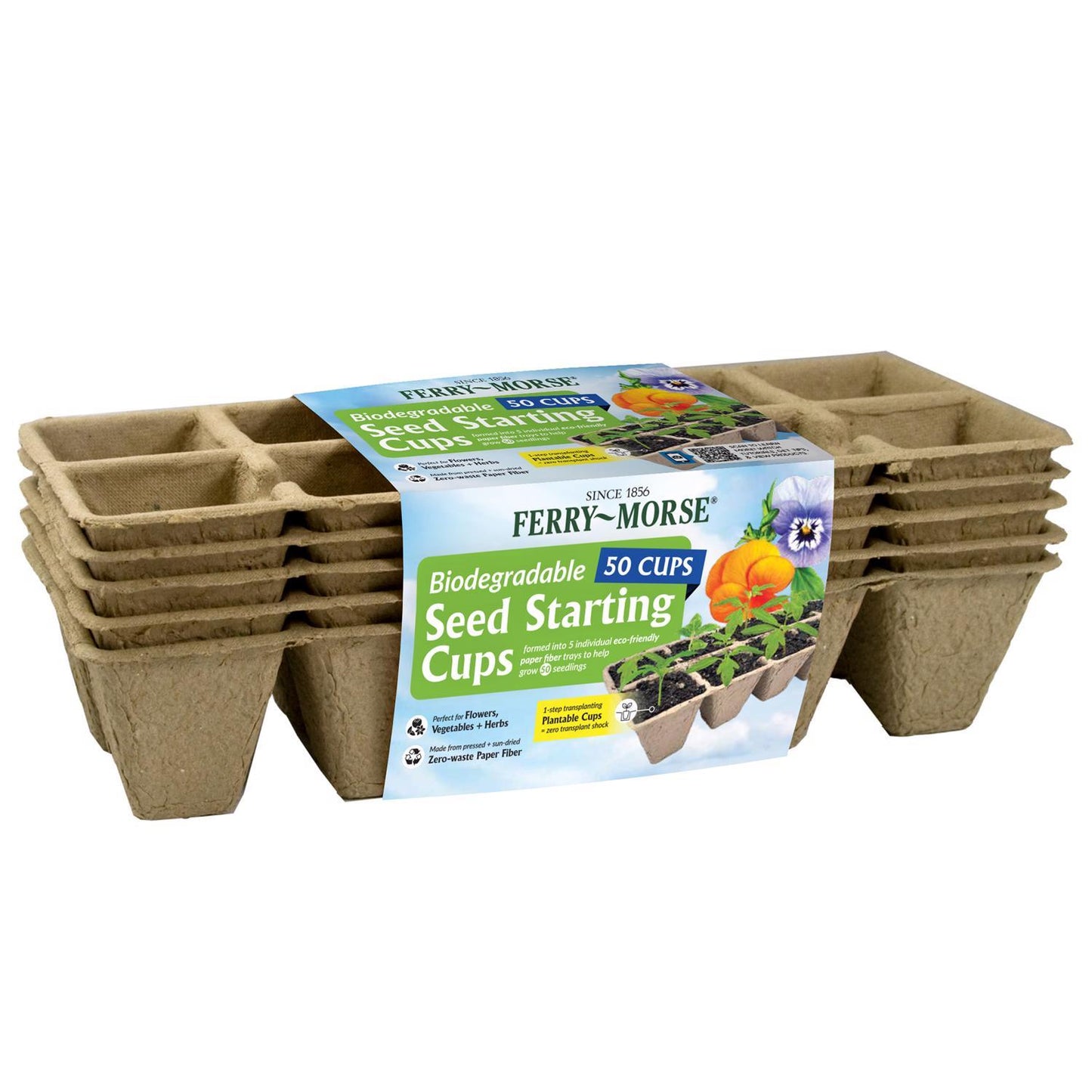  Ferry-Morse 50 Cells 1.75 In. H X 1.75 In. W Plant Transplant Starting Tray 5 Pk