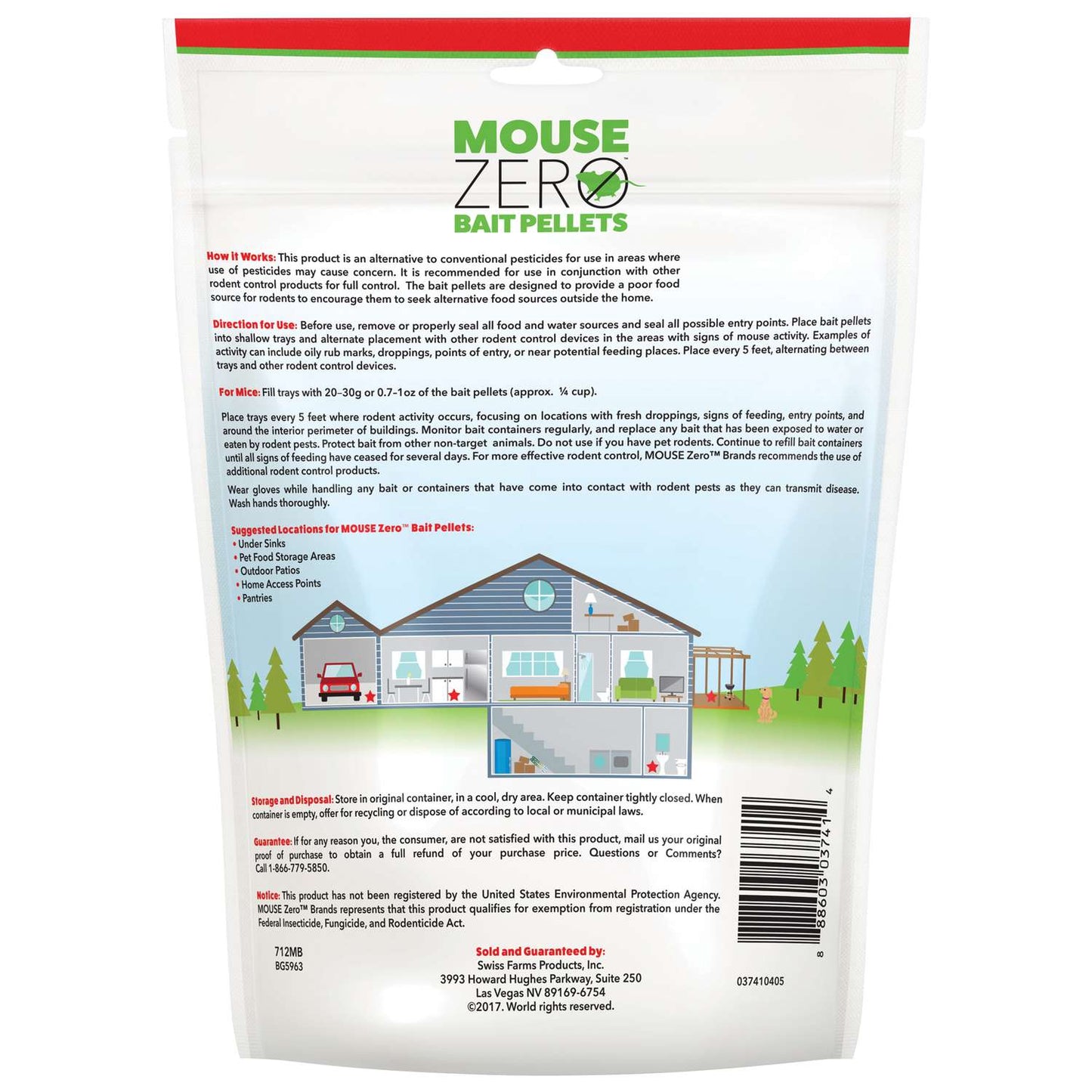  Scotts Zero Bait Pellets For Mice 1 Lb 1 Pk