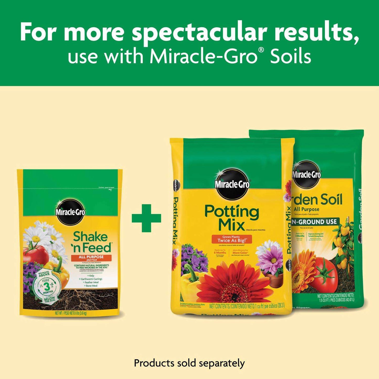 Miracle-Gro Shake 'n Feed Granules All Purpose Plant Food 8 Lb