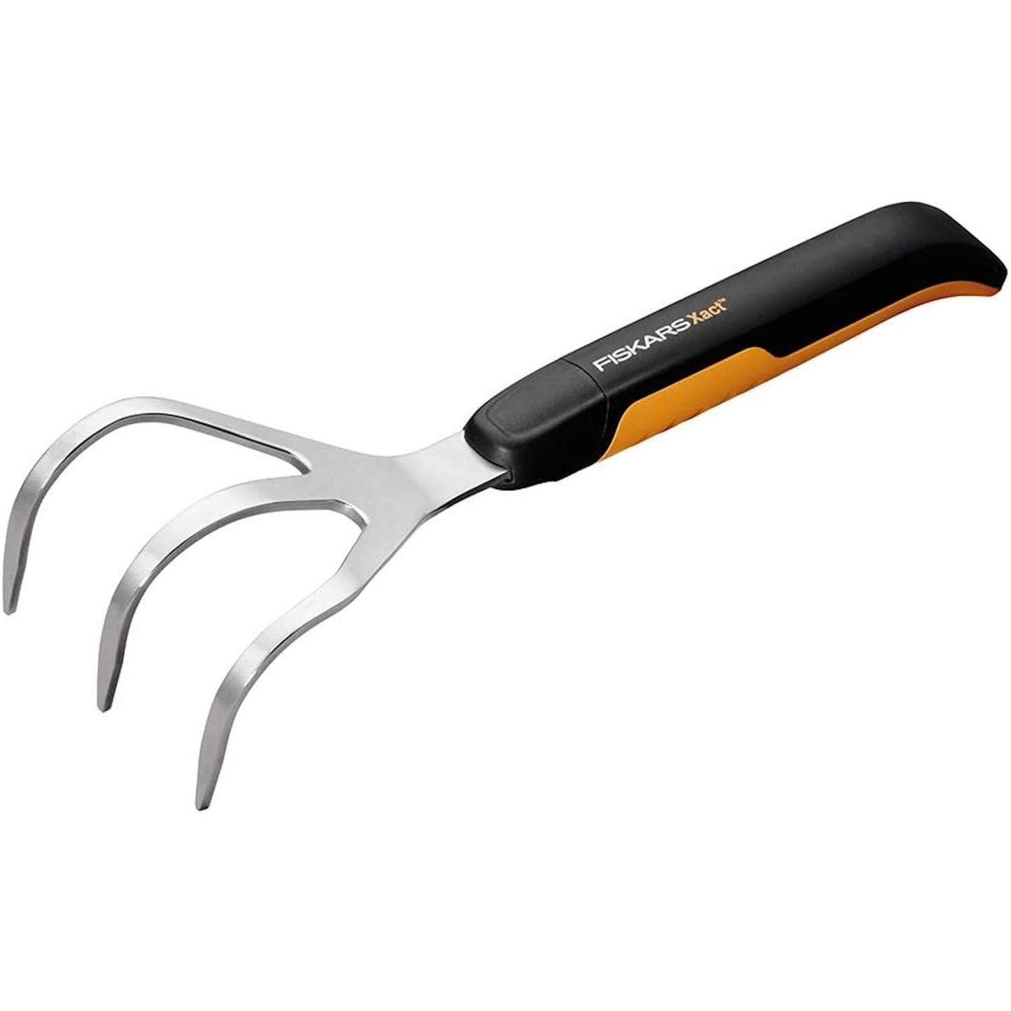  Fiskars Xact 3 Tine Stainless Steel Hand Cultivator Rubber Handle