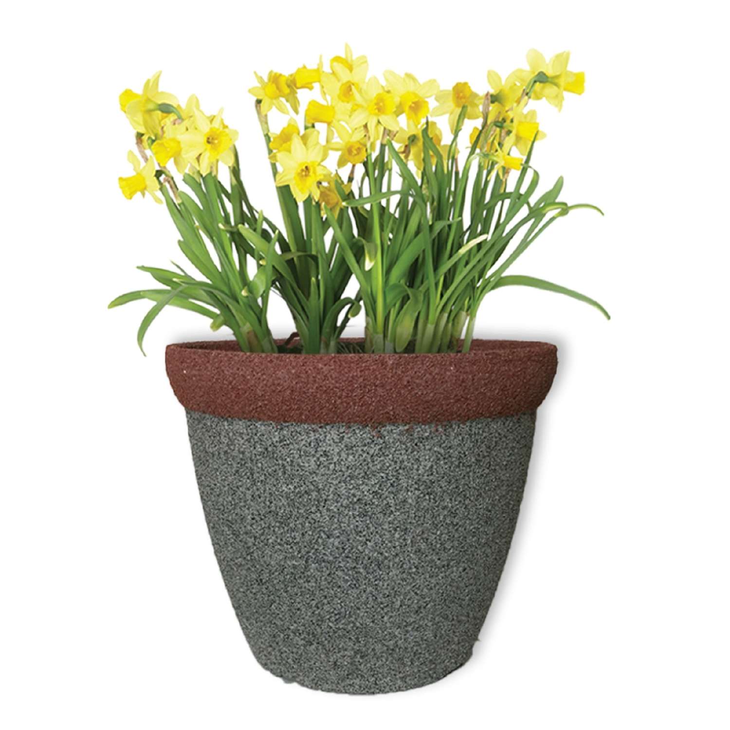  Misco 10.75 In. H X 13 In. D Resin Two Tone Planter Brown/Gray