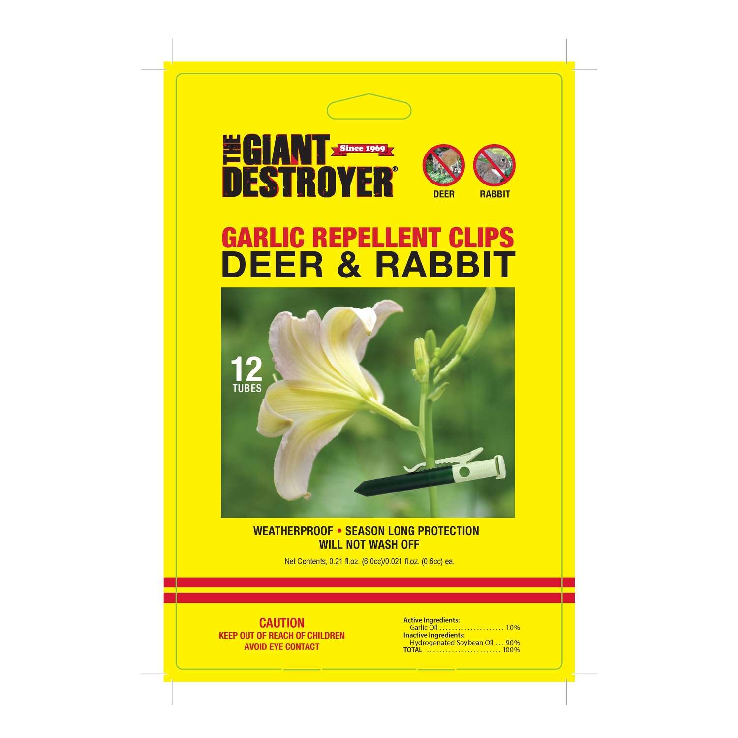  Giant Destroyer Animal Repellent Clip For Deer And Rabbits 12 Pk