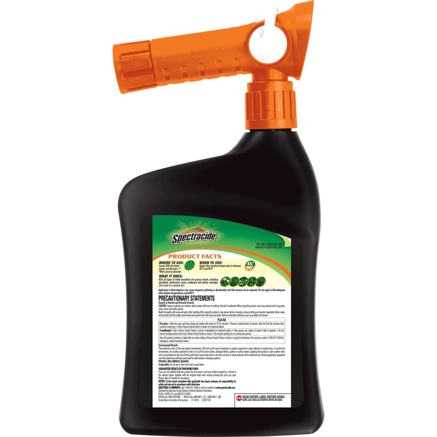  Spectracide Weed Stop Crabgrass Killer RTS Hose-End Concentrate 32 Oz