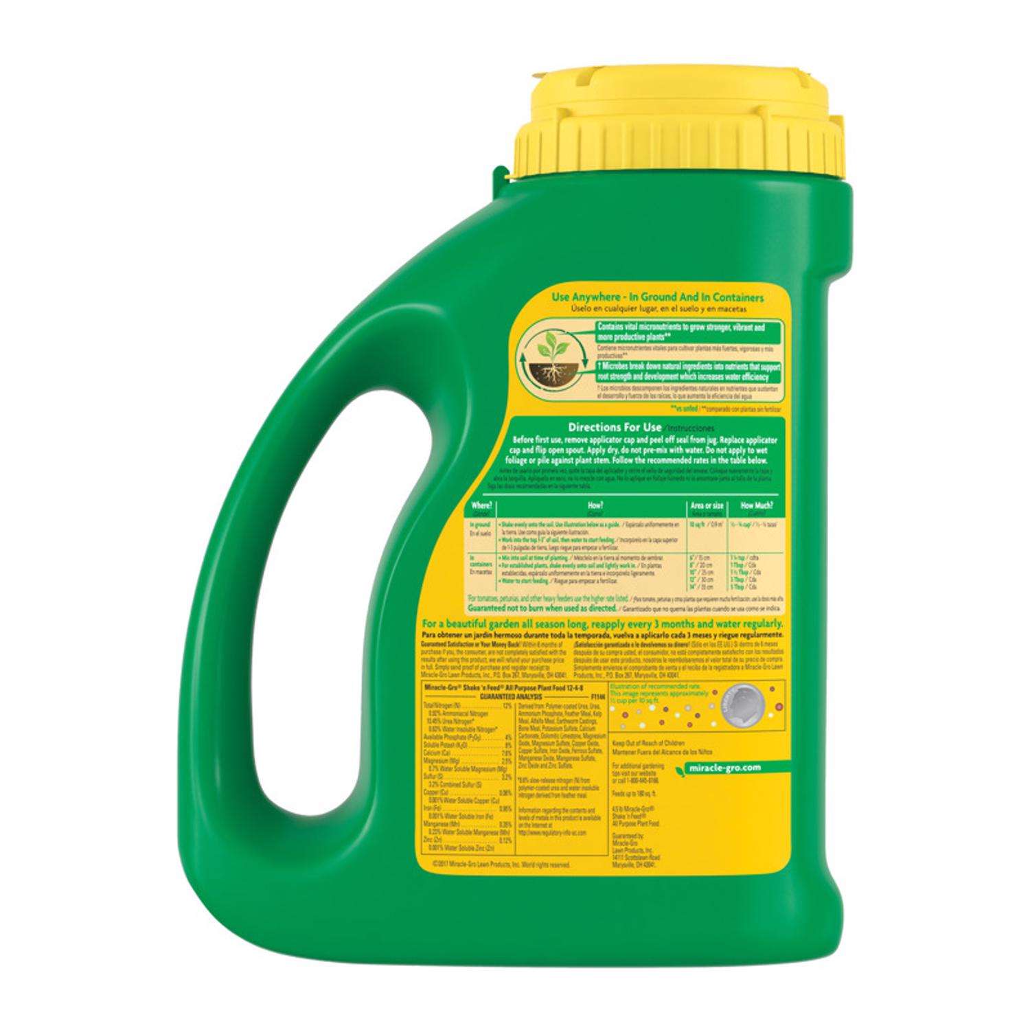  Miracle-Gro Shake 'n Feed Granules All Purpose Plant Food 4.5 Lb