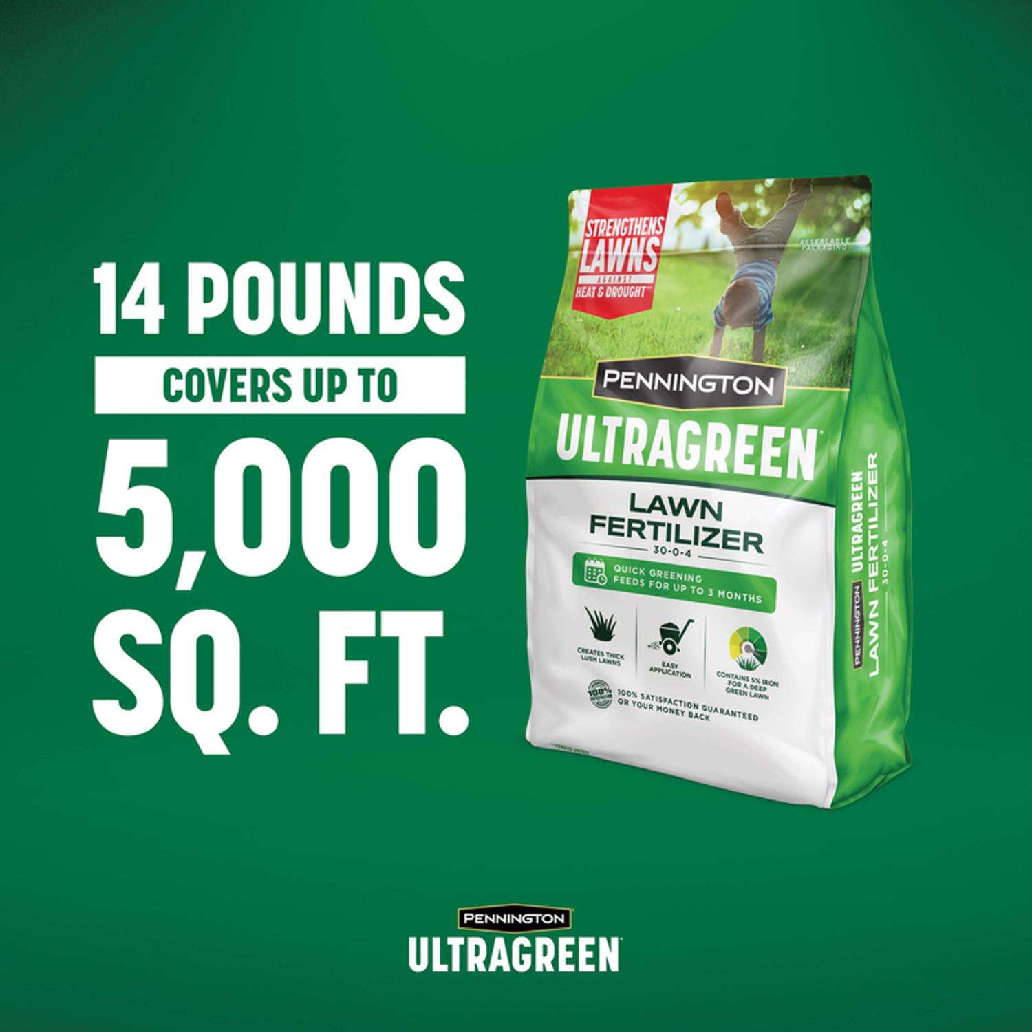  Pennington Ultragreen All-Purpose Lawn Fertilizer For All Grasses 5000 Sq Ft