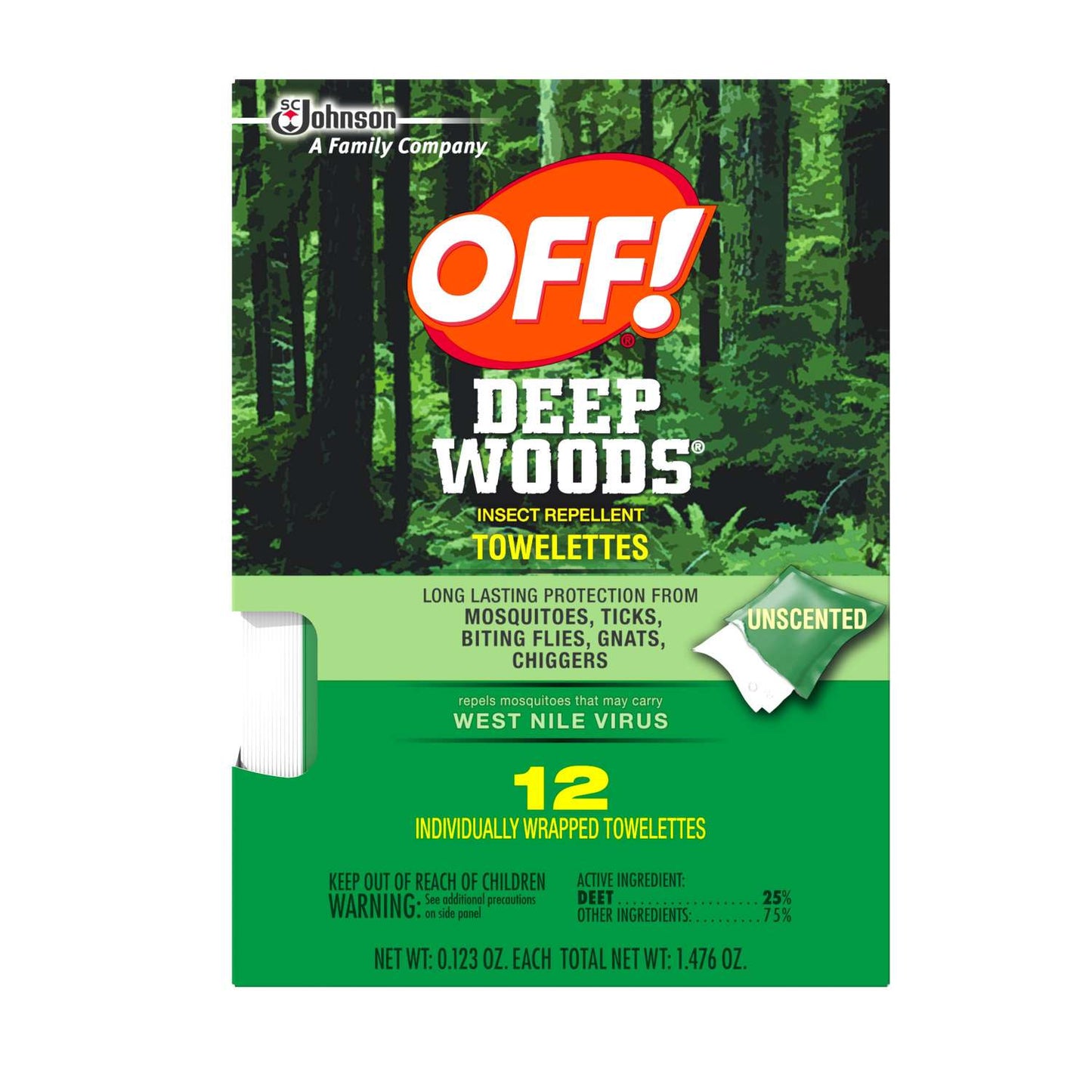  OFF! Deep Woods Insect Repellent Towelettes For Mosquitoes 12 Pk