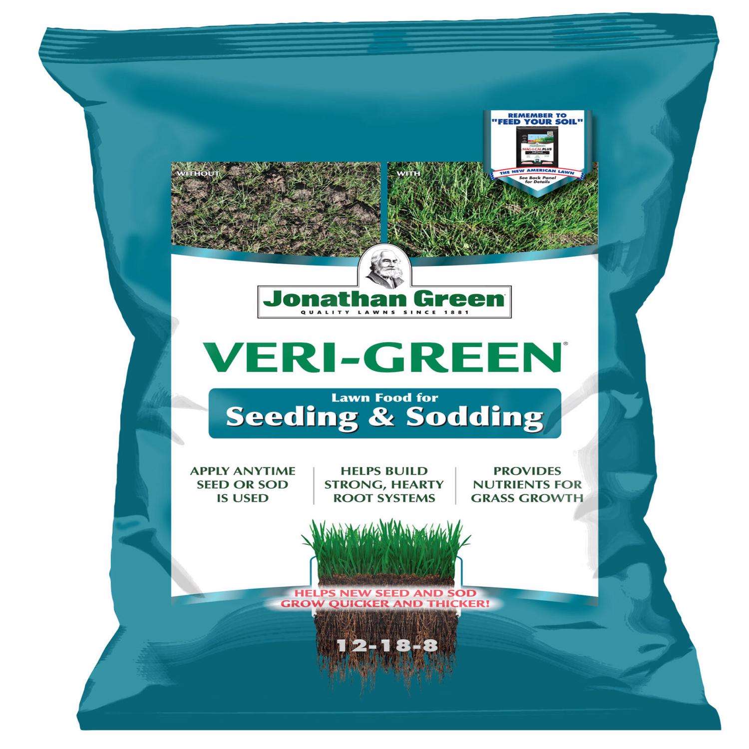  Jonathan Green Veri-Green Seeding And Sodding Lawn Starter Lawn Food For All Grasses 15000 Sq Ft