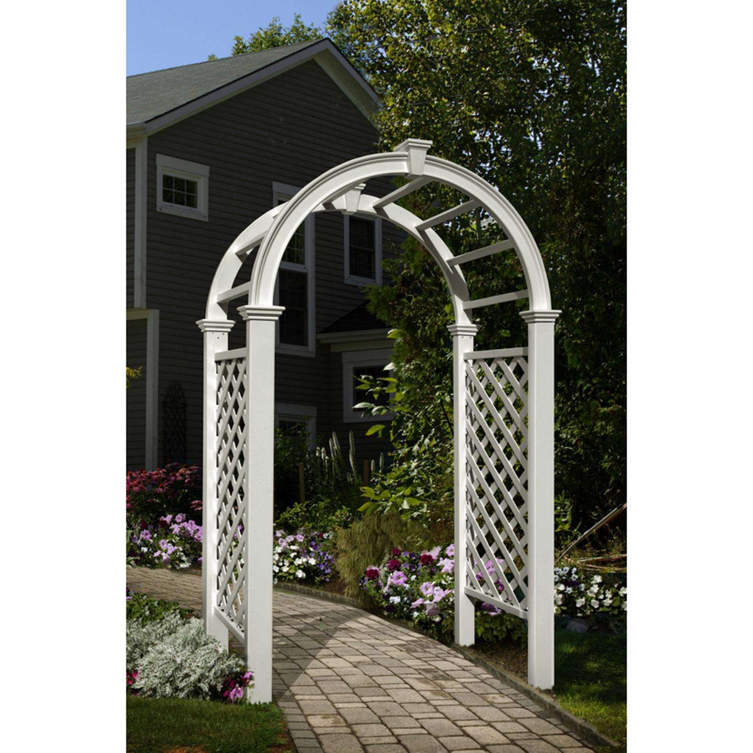  Vita Livingston 91.5 In. H White Vinyl Garden Arbor
