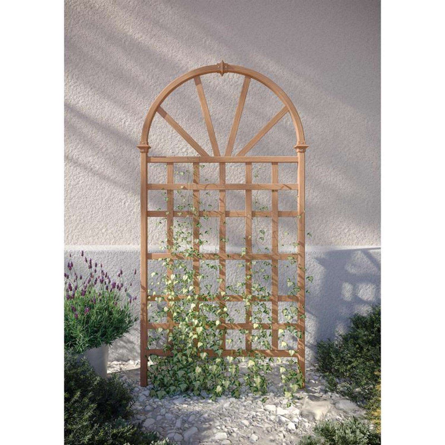  Vita Savannah 77.25 In. H Brown Vinyl Garden Trellis
