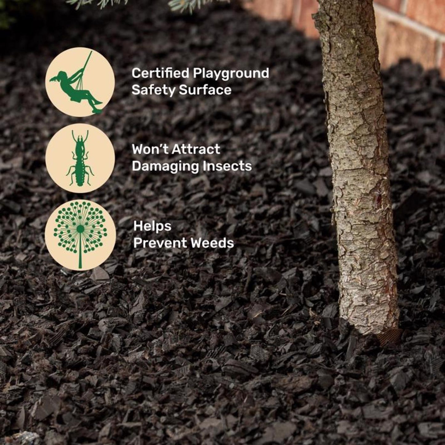  Ground Smart Black Rubber Nuggets 0.8 Cu Ft