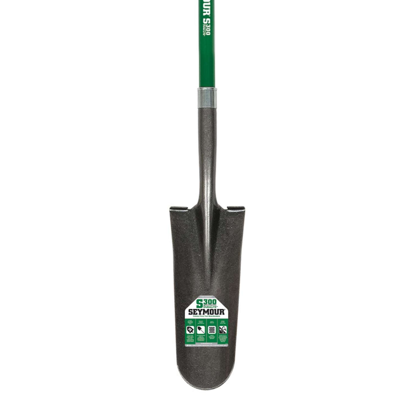  Seymour S300 DuraLite Steel Drain Spade Fiberglass Handle