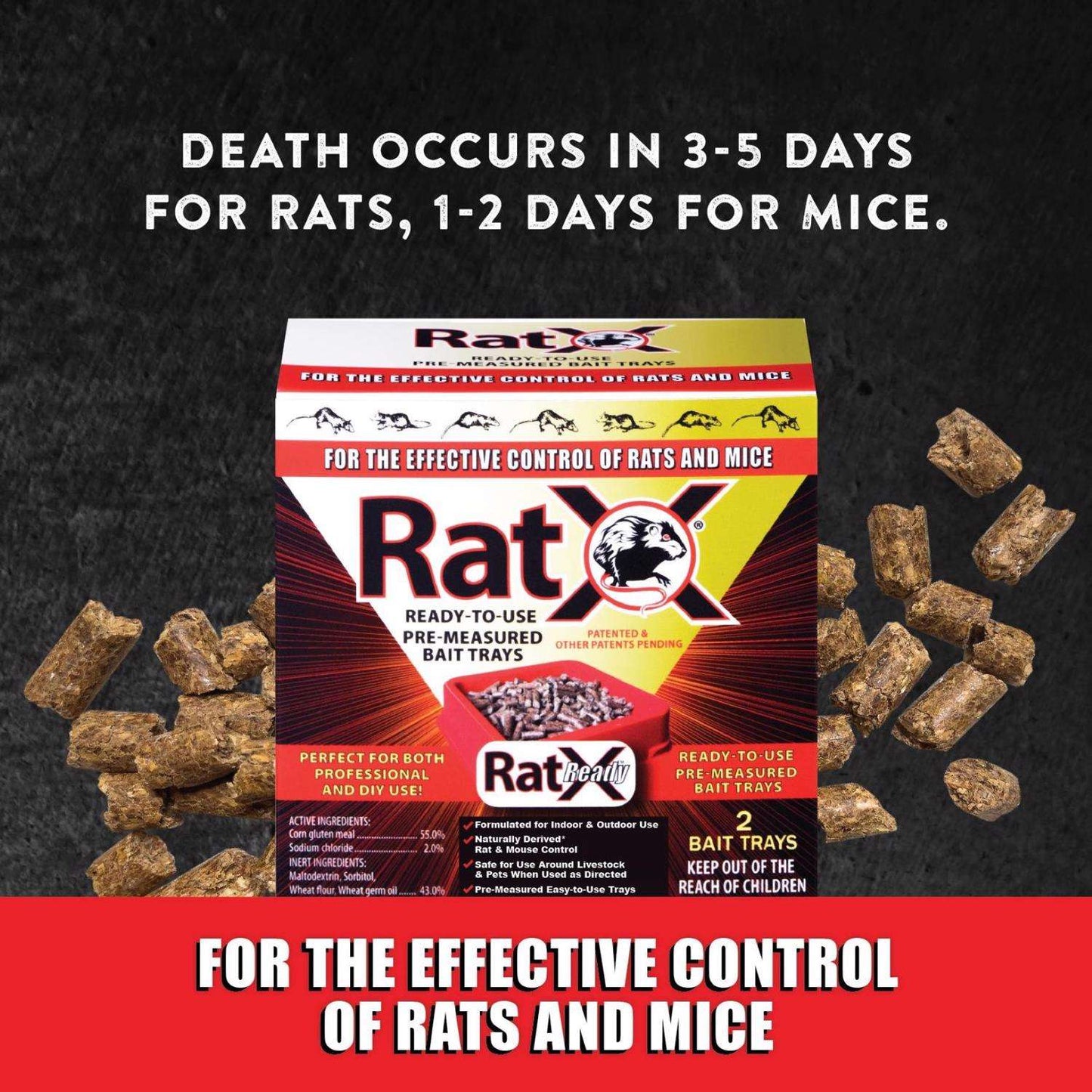  RatX Non-Toxic Bait Pellets For Mice And Rats 12 Oz 4 Pk