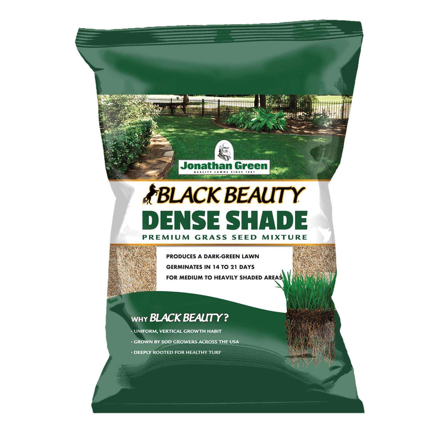 Jonathan Green Black Beauty Dense Shade Mixed Full Shade Grass Seed 7 Lb