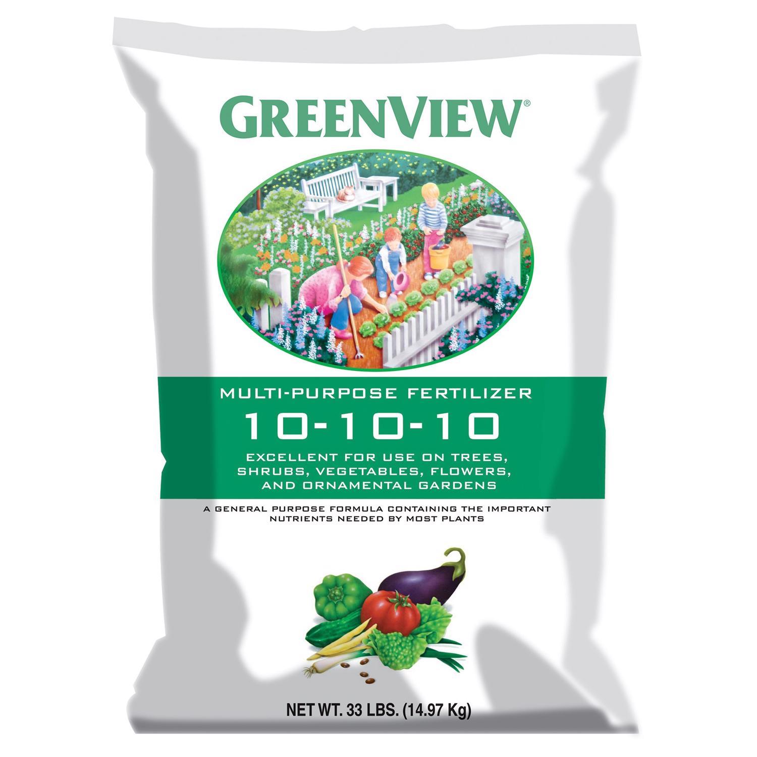  GreenView Fruits/Vegetables Garden Plant Fertilizer 10-10-10 33LB