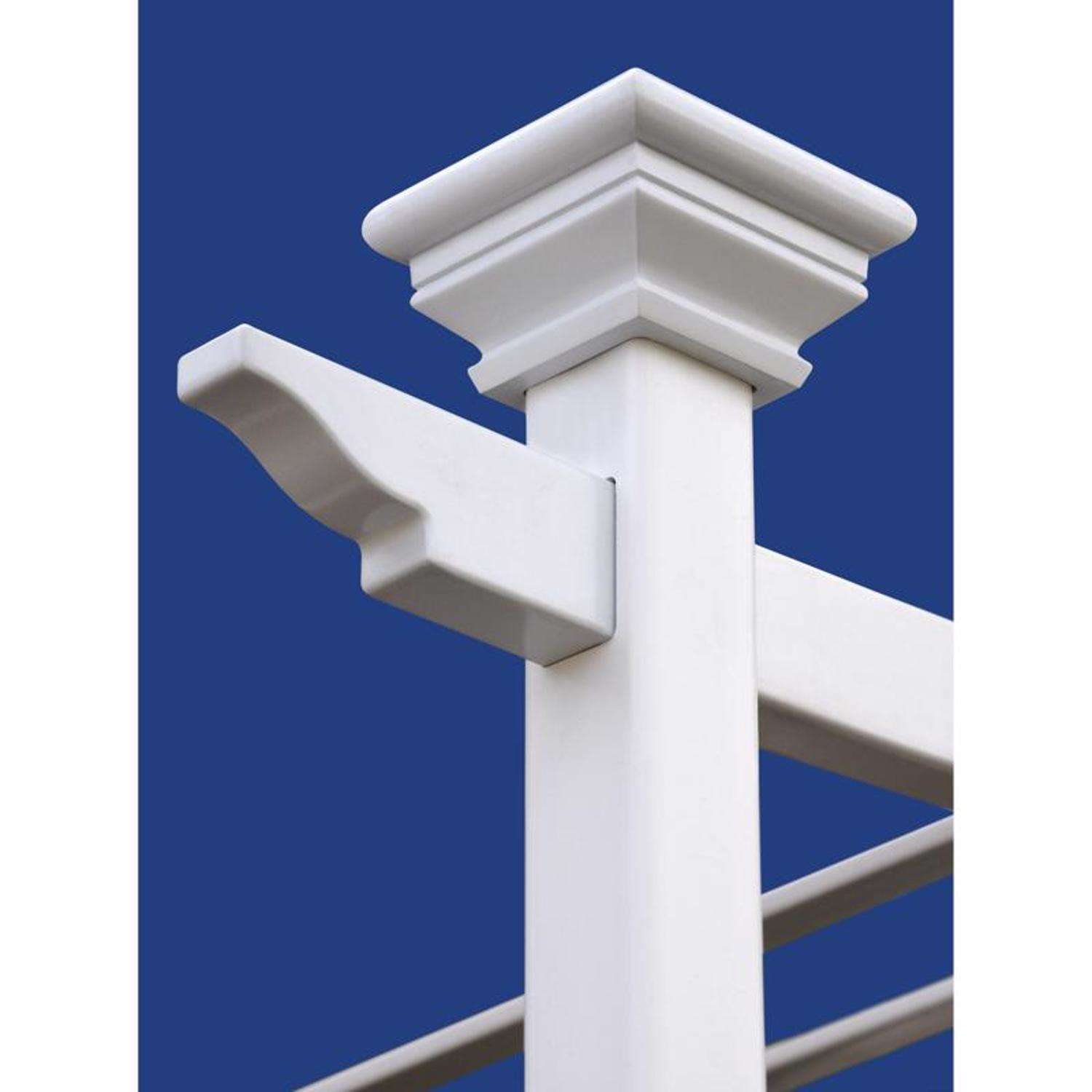  Vita Dublin 82 In. H White Vinyl Garden Arbor