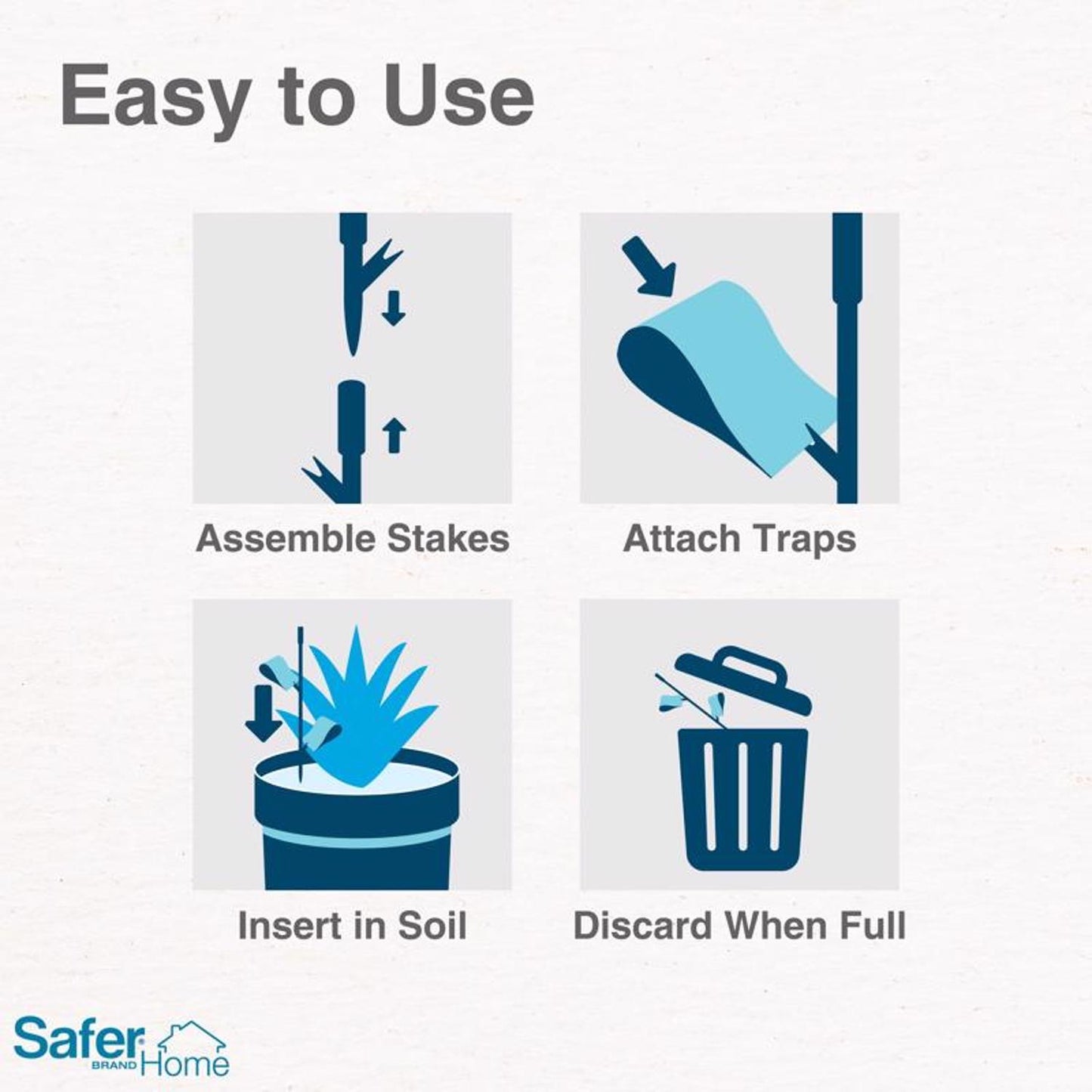  Safer Brand Houseplant Sticky Stakes 1 Pk