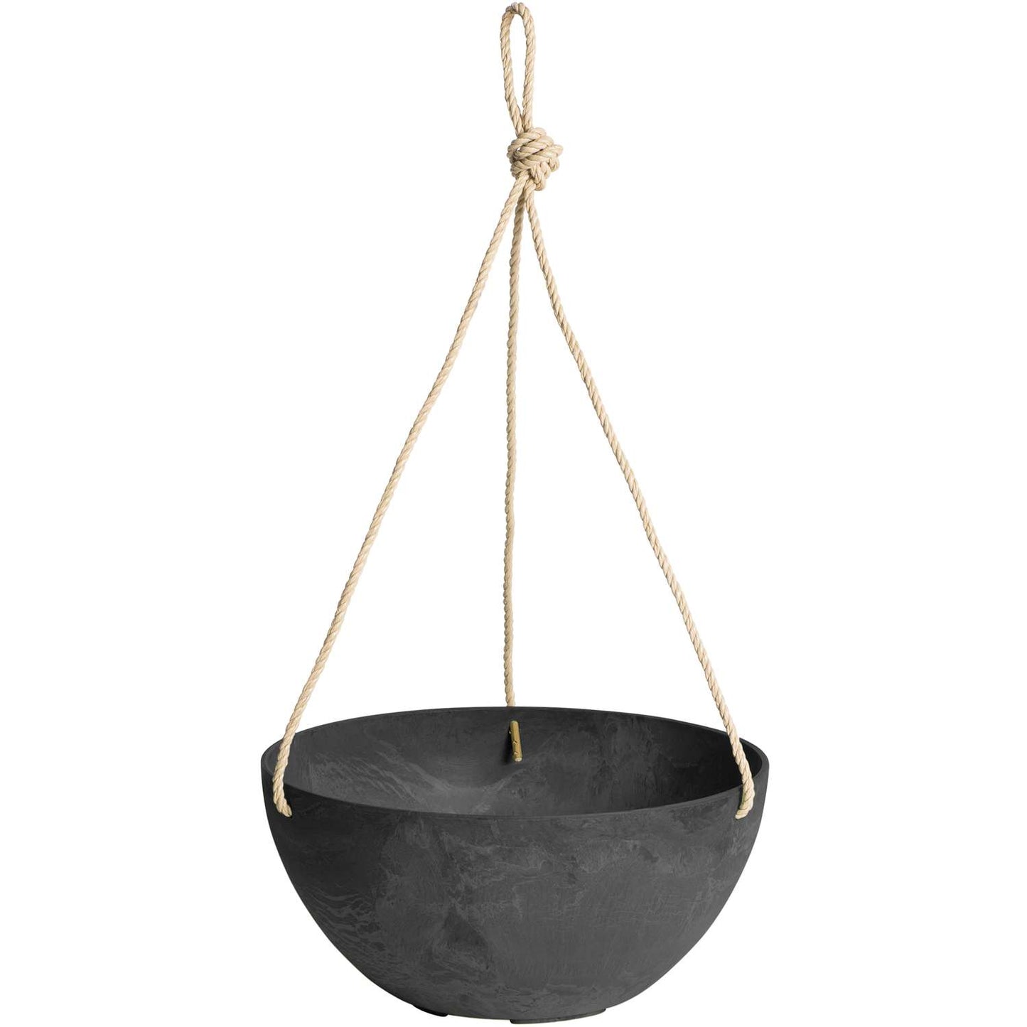  Novelty ArtStone 5.9 In. H X 12.2 In. W X 12.2 In. D X 12.2 In. D Resin Napa Hanging Planter Black