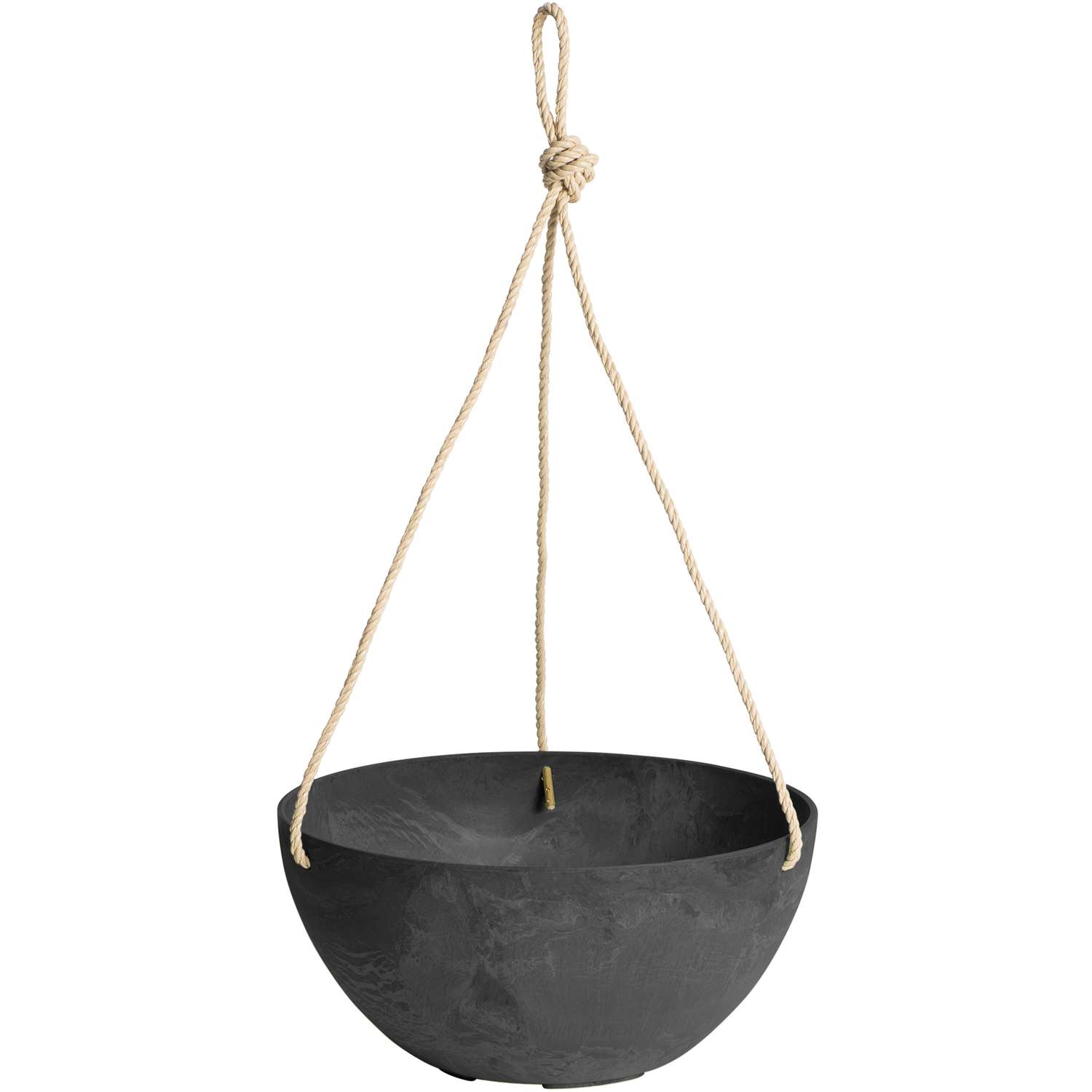  Novelty ArtStone 5.9 In. H X 12.2 In. W X 12.2 In. D X 12.2 In. D Resin Napa Hanging Planter Black