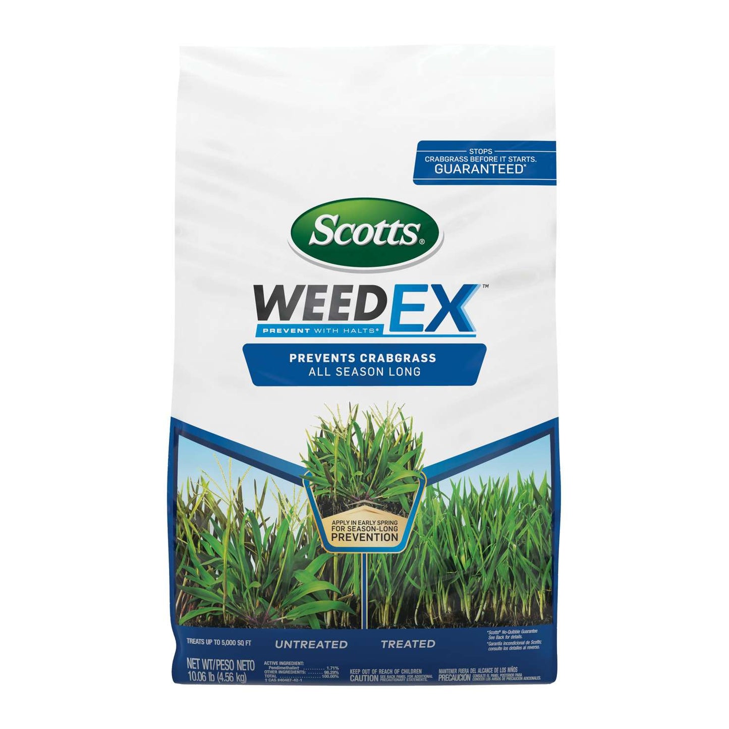  Scotts WeedEx Prevent With Halts Weed Preventer Granules 10 Lb