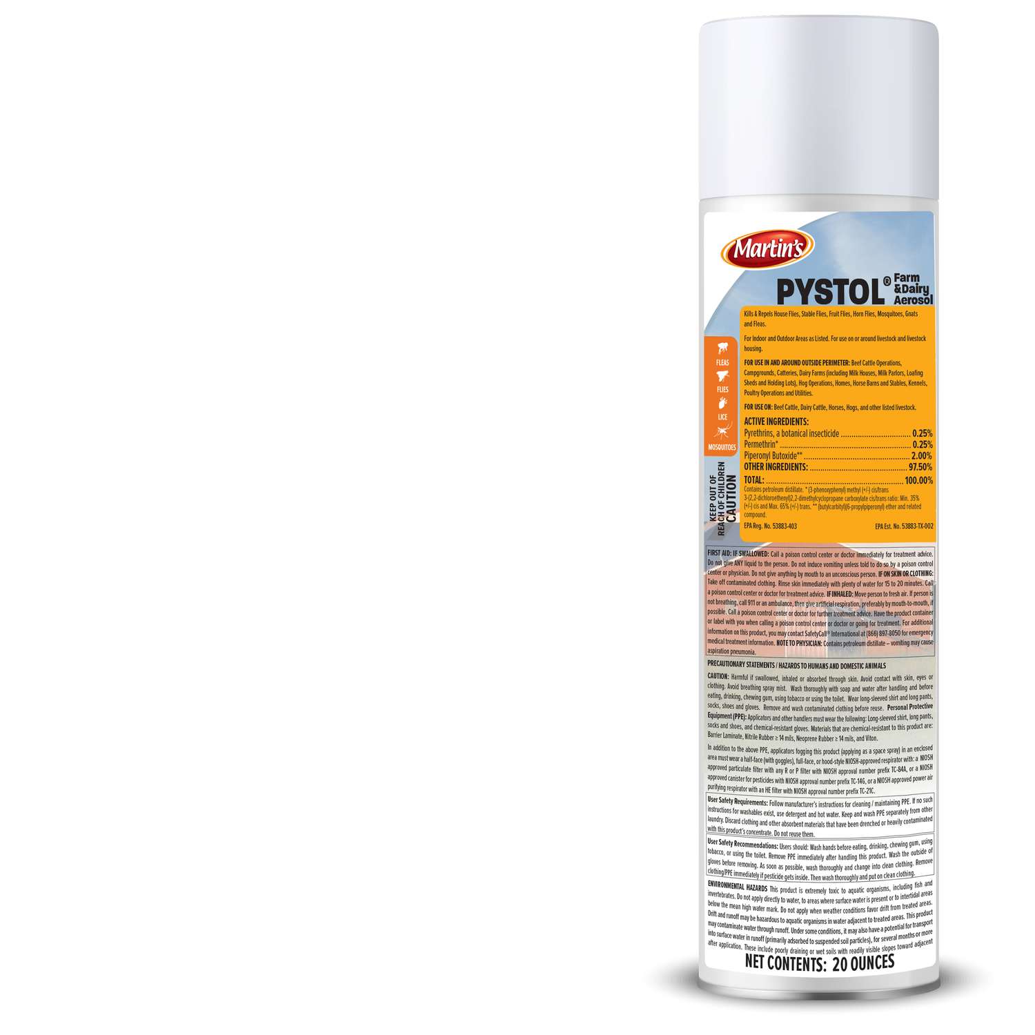  Martin's Pystol Insect Killer Aerosol 20 Oz