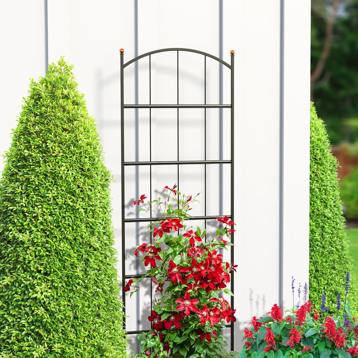  Panacea 75 In. H Black Steel Trellis