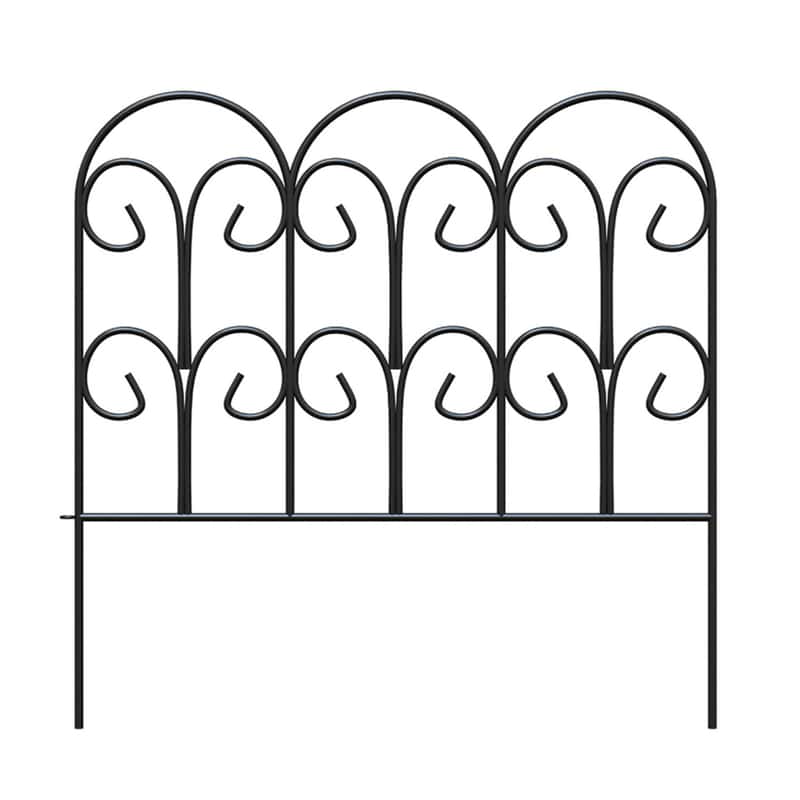  Panacea 18 In. L X 18 In. H Steel Black Scroll Garden Edging