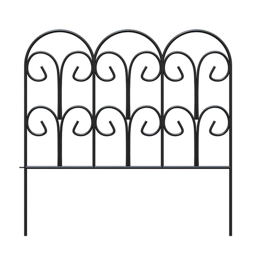  Panacea 18 In. L X 18 In. H Steel Black Scroll Garden Edging