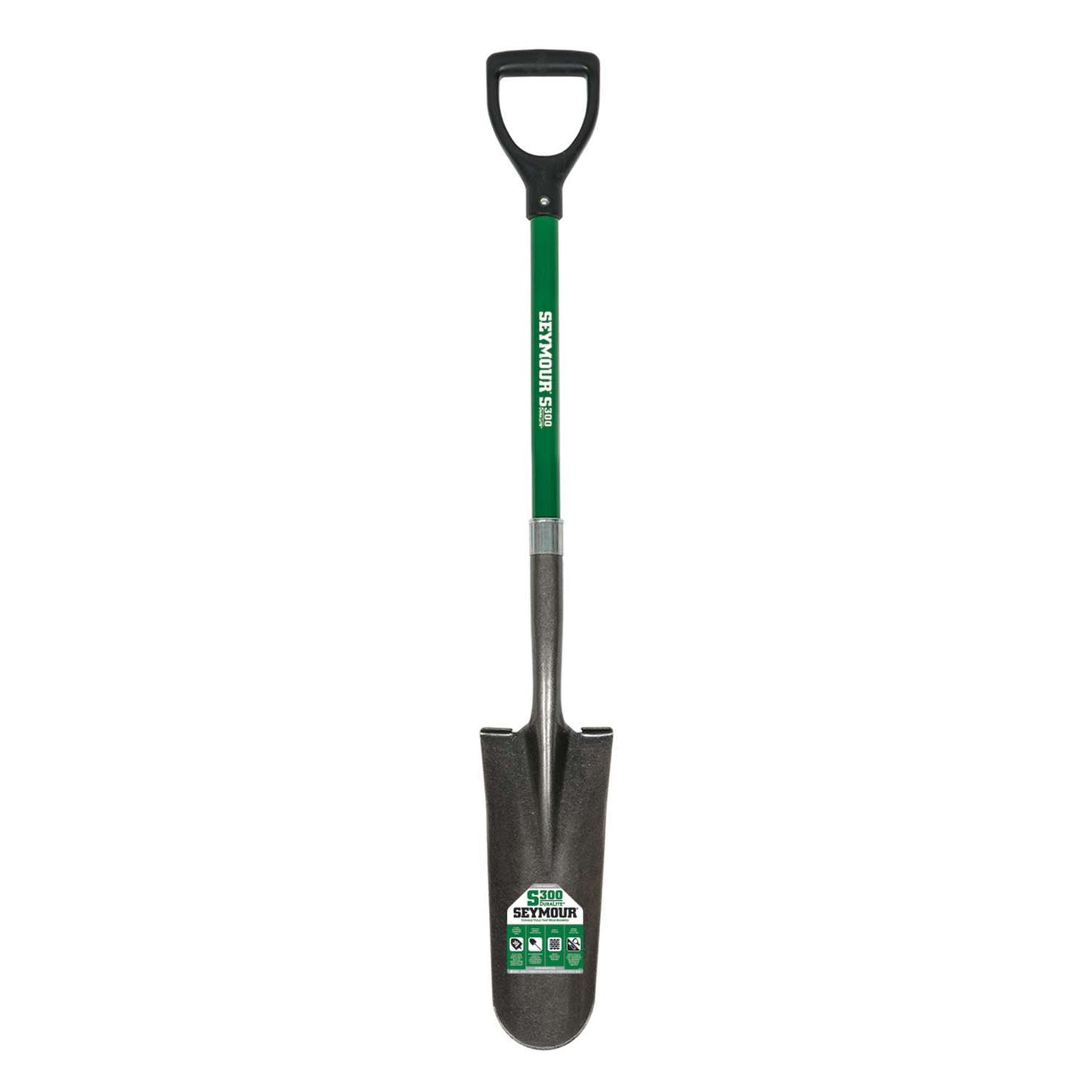  Seymour S300 DuraLite Steel Drain Spade Fiberglass Handle