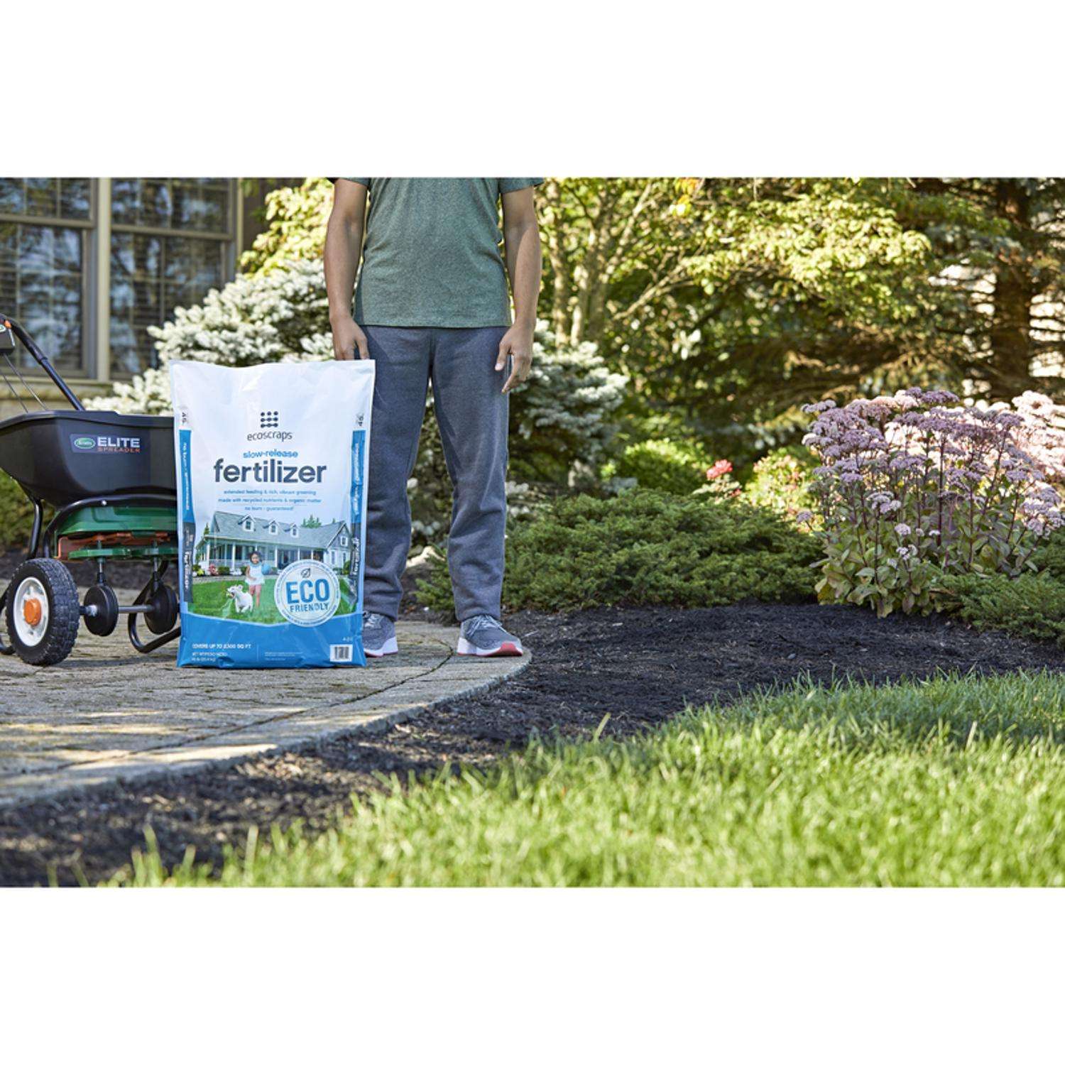  EcoScraps Slow-Release Nitrogen Lawn Fertilizer For All Grasses 2500 Sq Ft
